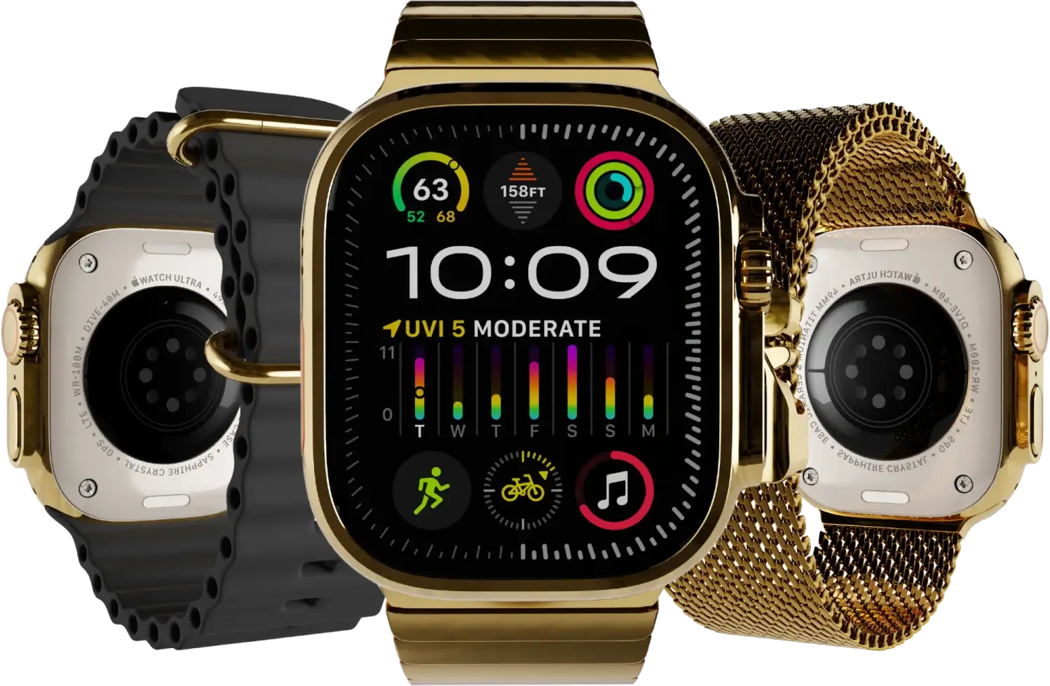 Luxury Timepiece 24K Gold Apple Watch Ultra 2