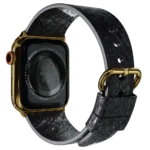 gold apple watch 11 with black python strap 2.webp