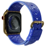 gold apple watch 11 with blue python strap 2.webp